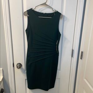 Ivanka Trump Green Ruched Sheath Mini Dress